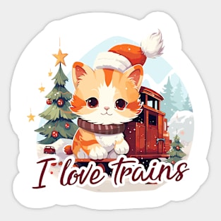 I love trains too Sticker